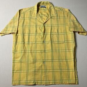 Vintage Grants Menswear Large Classic Short Sleeve Button Down Shirt